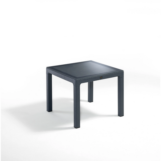 Novussi Classi Rattan Masa 90x90 Camlı