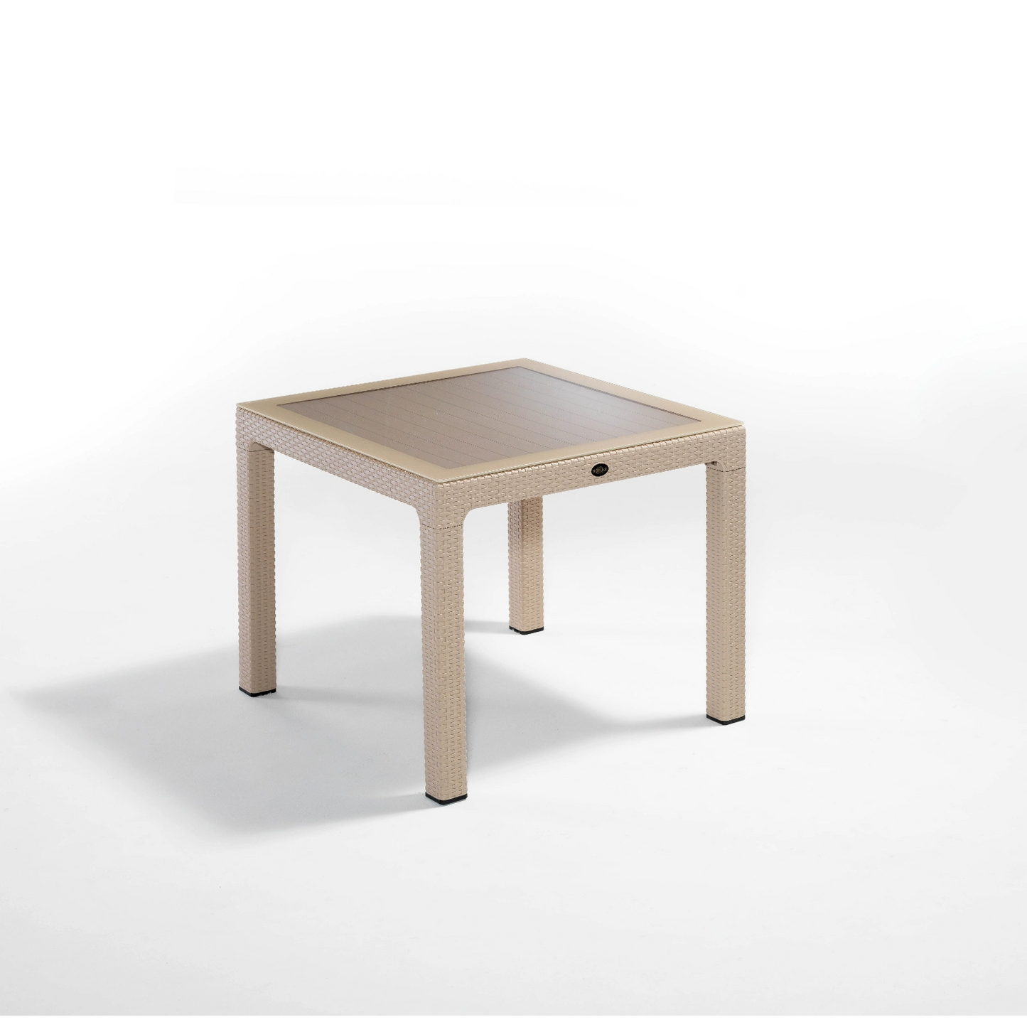 Novussi Classi Rattan Table 90x90 Glass